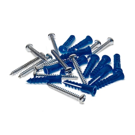 Triton Products 12 Steel Screws & 12 Plastic Wall Anchors for Mounting Steel LocBoard LB-MHK